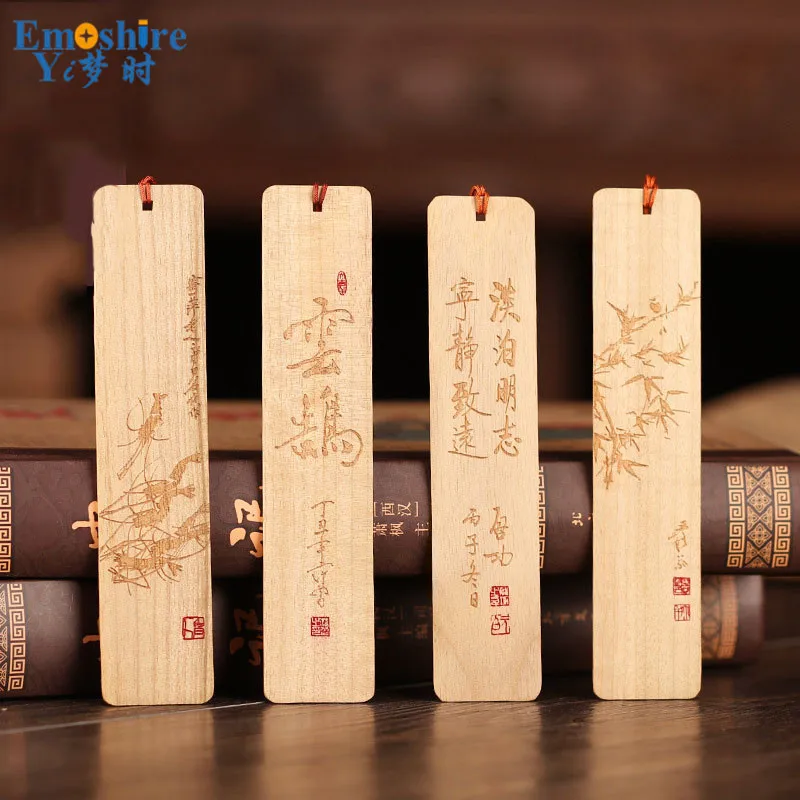 Creative Wooden Bookmarks Custom Logo Retro Wooden Bookmarks Set Business Gifts Stationery Mahogany Bookmarks M011
Creative Wooden Bookmarks Custom Logo Retro Wooden Bookmarks Set Business Gifts Stationery Mahogany Bookmarks M011