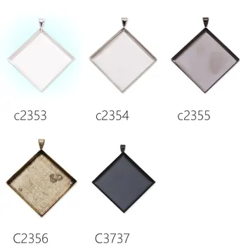 20 PCS Square Cameo Cabochon Base Setting Pendants Blanks fit 25x25mm square cabochons
20 PCS Square Cameo Cabochon Base Setting Pendants Blanks fit 25x25mm square cabochons