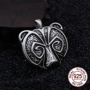 Real 925 Sterling Silver Viking Bear Pendant Nekclace with really leather as gift 
Real 925 Sterling Silver Viking Bear Pendant Nekclace with really leather as gift