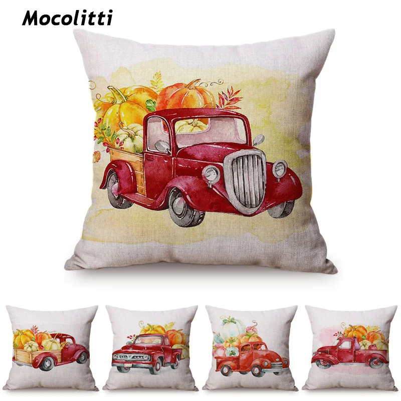 Red Vintage Car Pumpkin Autumn Harvest Thanksgiving Decorative Cushion Cover Watercolor Art Cotton Linen Sofa Throw Pillow Cover
Red Vintage Car Pumpkin Autumn Harvest Thanksgiving Decorative Cushion Cover Watercolor Art Cotton Linen Sofa Throw Pillow Cover