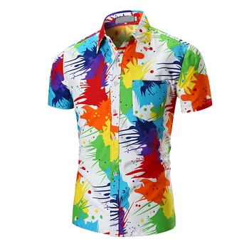 Men Short Sleeve Shirt Male Shirts Men Shirt Brand 2018 Mens Pigment Print Dress Shirts Hawaiian Camisa Social Masculina XXL
Men Short Sleeve Shirt Male Shirts Men Shirt Brand 2018 Mens Pigment Print Dress Shirts Hawaiian Camisa Social Masculina XXL
