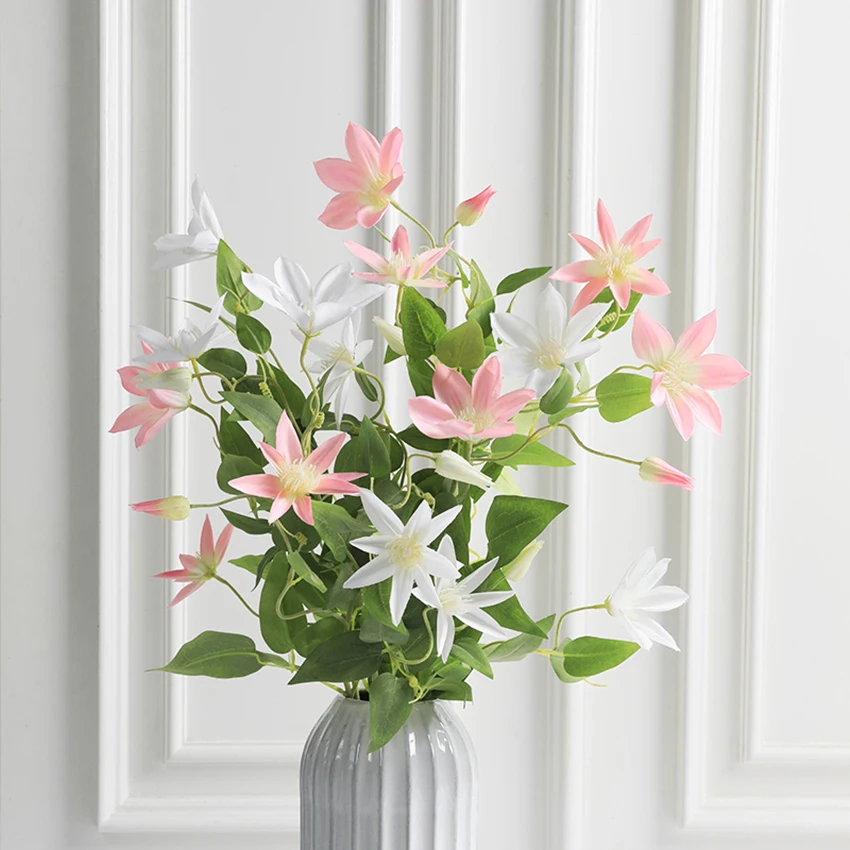 CHENCHENG 3 forks Rose Artificial Flowers Silk Flowers Clematis Floral Latex Real Touch Rose Wedding Bouquet Home Party Flowers
CHENCHENG 3 forks Rose Artificial Flowers Silk Flowers Clematis Floral Latex Real Touch Rose Wedding Bouquet Home Party Flowers