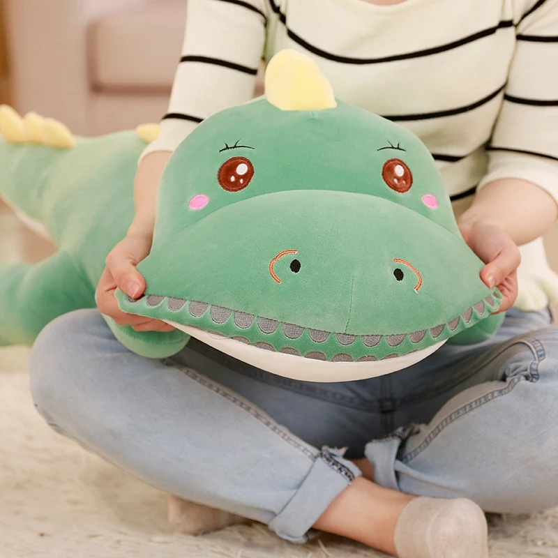 Dorimytrader Cuddly Decompression Dinosaur Plush Pillow Large Stuffed Soft Anime Dinosaurs Doll Anime Toy Children and Adults Gift 120CM 150CM DY50272 (12)
