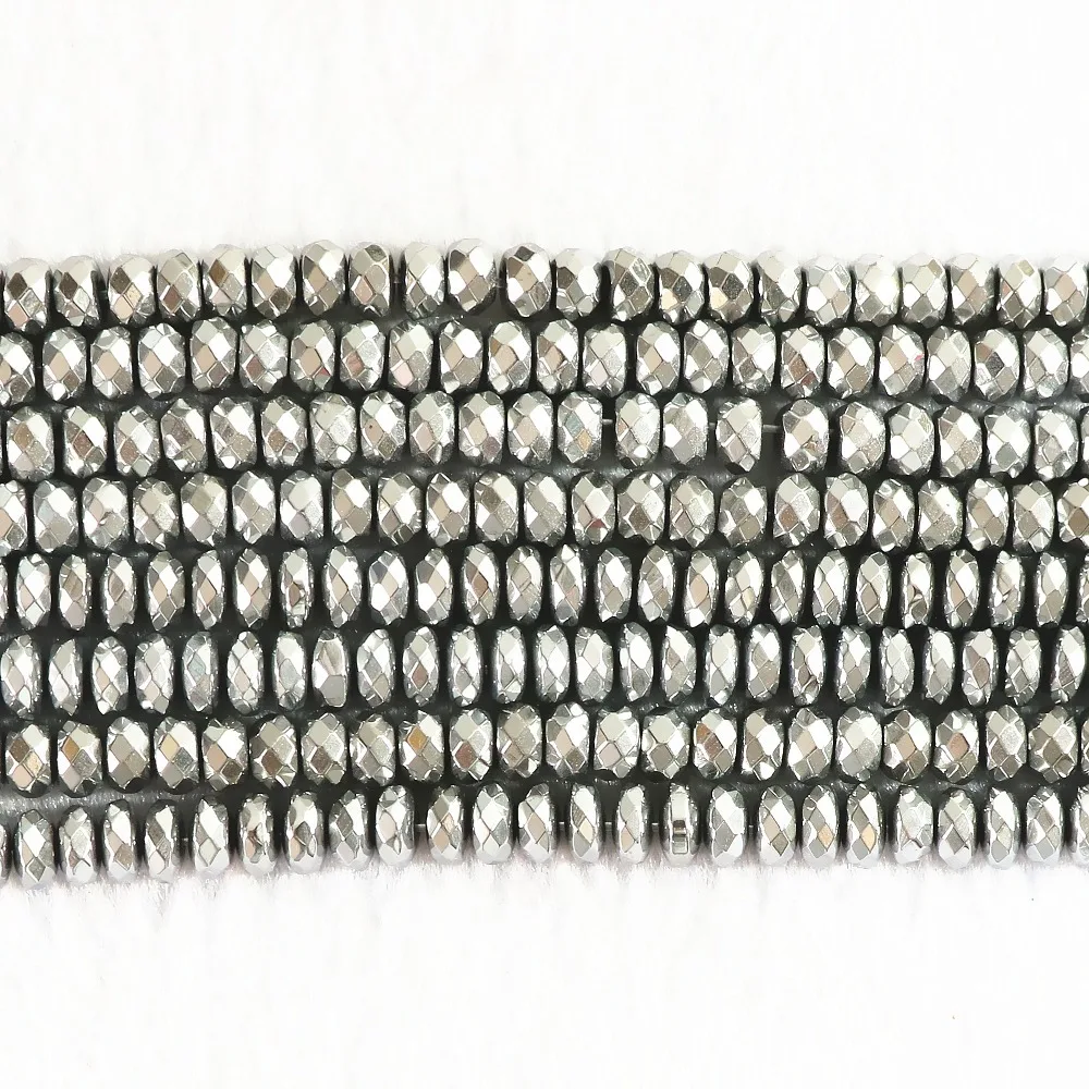 Silver-color white Magnetic Hematite stone Hot natural New 4X6mm 5X8mm 6X10mm abacus faceted beads loose Beads 15 inches B251
Silver-color white Magnetic Hematite stone Hot natural New 4X6mm 5X8mm 6X10mm abacus faceted beads loose Beads 15 inches B251