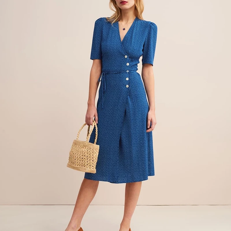 2019 Summer Women Long Polka Dot Sexy Midi Dress Ladies Party Femme Dresses Short Sleeve
2019 Summer Women Long Polka Dot Sexy Midi Dress Ladies Party Femme Dresses Short Sleeve