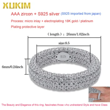 Xukim Jewelry Full Iced Out Three Layer 925 Sterling Silver Hip Hop Ring Wedding Engagement Ring Jewelry Gift for Men Women
Xukim Jewelry Full Iced Out Three Layer 925 Sterling Silver Hip Hop Ring Wedding Engagement Ring Jewelry Gift for Men Women