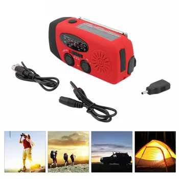 Protable Emergency Solar Hand Crank Dynamo AM/FM/WB Weather Radio LED Flashlight Charger Waterproof Emergency Survival Tools Hot
Protable Emergency Solar Hand Crank Dynamo AM/FM/WB Weather Radio LED Flashlight Charger Waterproof Emergency Survival Tools Hot
