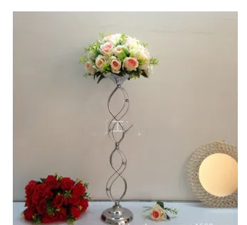 Trumpet vase wedding props silver plating T Taiwan Road cited main table flower arrangement | Дом и сад