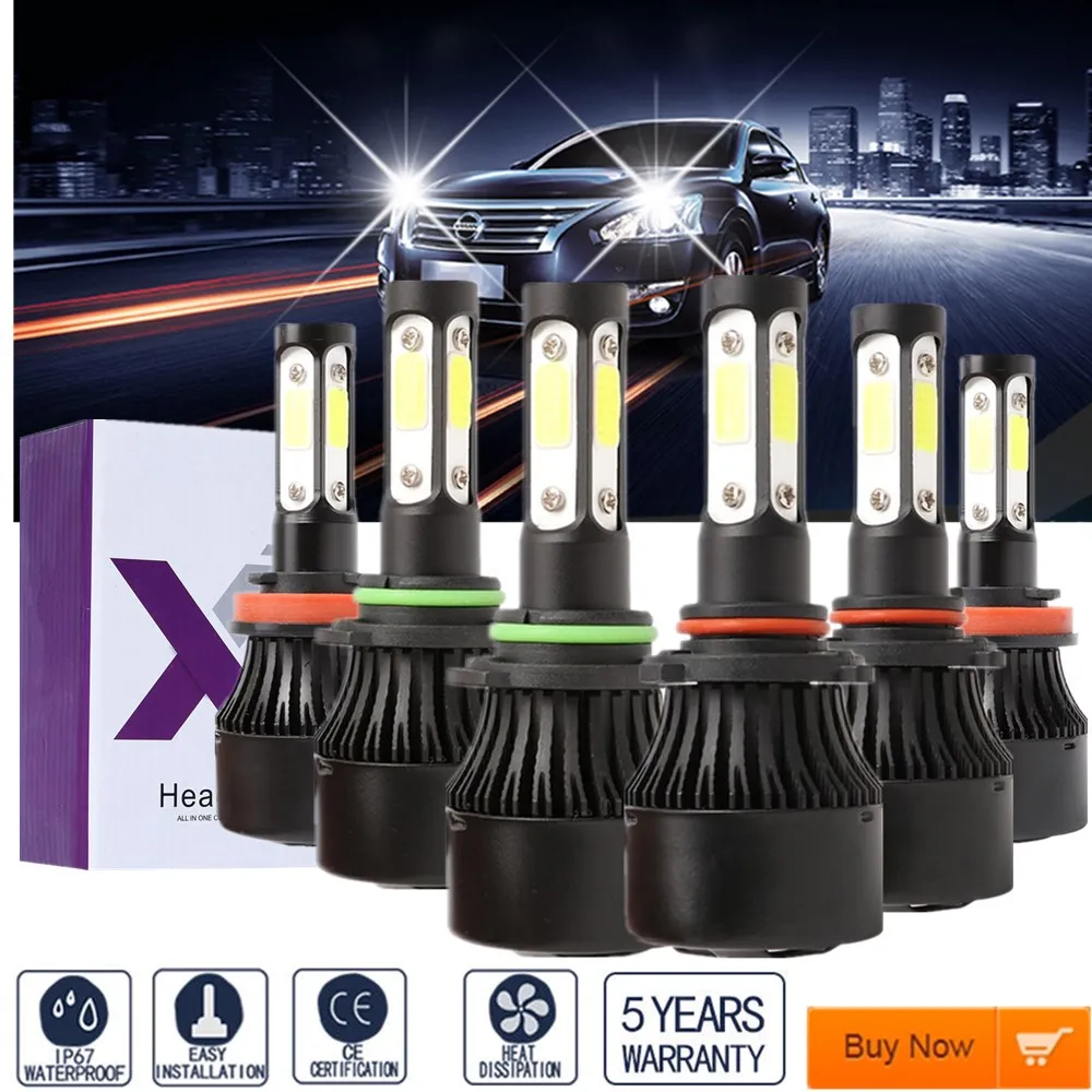 Wholesale 10PCS 4-SIDE LED H7 H4 H11 HB3 HB4 HB5 9004 9012 5202 Headlight Bulbs 100W 10000LM Automotive Truck Car Styling 12V24V
Wholesale 10PCS 4-SIDE LED H7 H4 H11 HB3 HB4 HB5 9004 9012 5202 Headlight Bulbs 100W 10000LM Automotive Truck Car Styling 12V24V