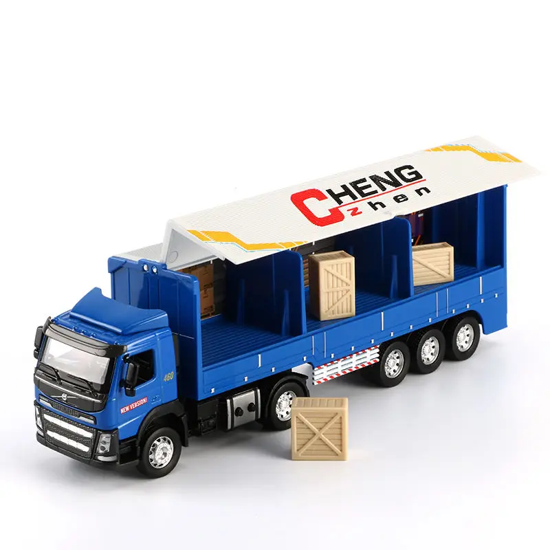 

Free Shipping/1:50 Scale/Diecast Model/Volvo Van Truck/Engineering Car/Sound & Light/Educational Collection/Gift/Children