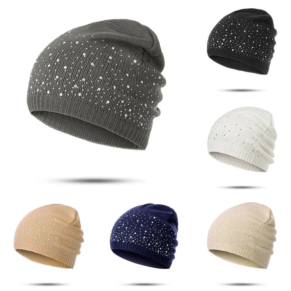 1Pc Fashion Knitted Cotton Beanies Cap Women Diamonds Glistening Hats Warm Men Skullies Christmas Gift For Spring Autumn Winter
1Pc Fashion Knitted Cotton Beanies Cap Women Diamonds Glistening Hats Warm Men Skullies Christmas Gift For Spring Autumn Winter