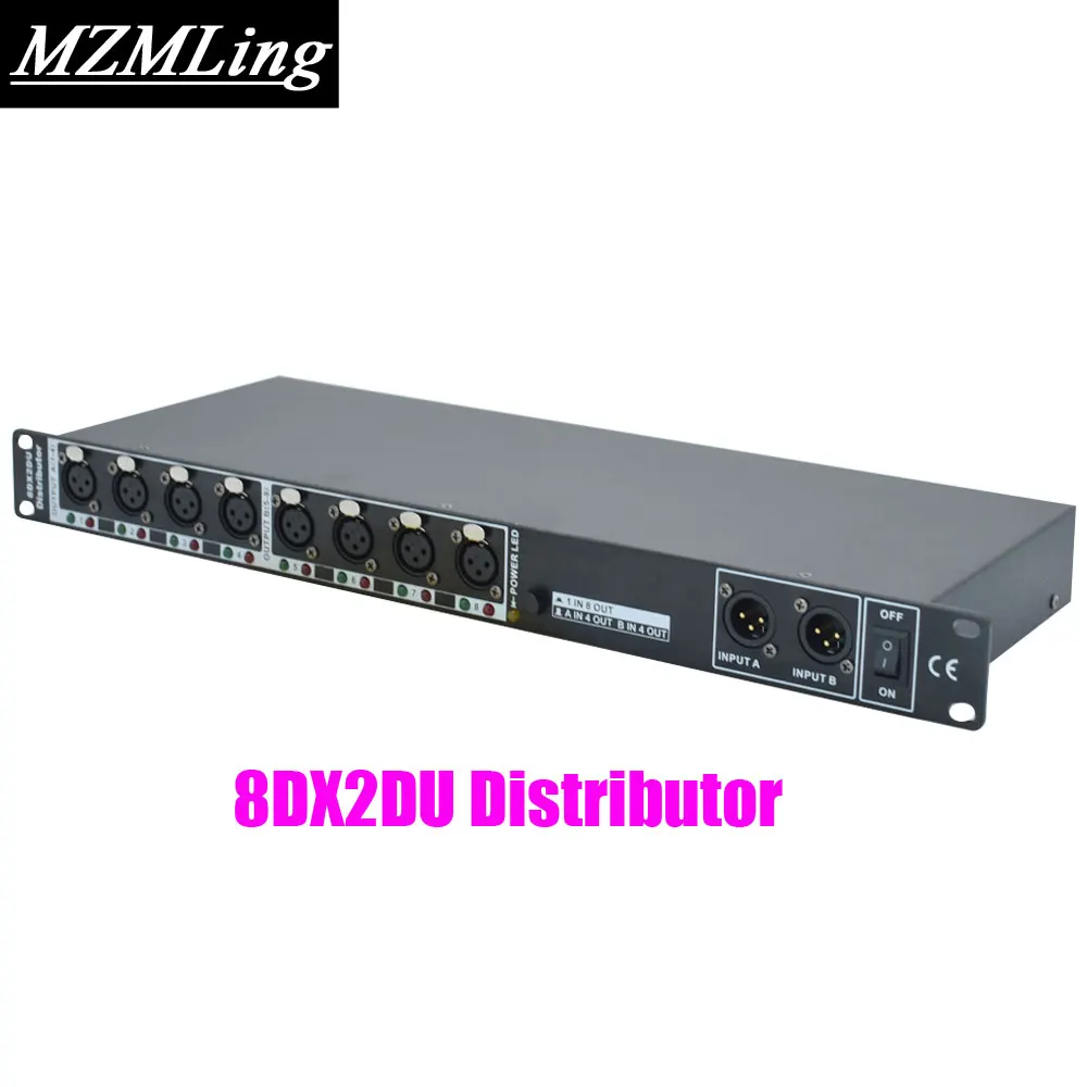 8DX2DU Distributor DMX512 Signal Amplifier Splitter For Moving Head Light DJ /Bar /Party /Show /Stage Light Led Stage Machine
8DX2DU Distributor DMX512 Signal Amplifier Splitter For Moving Head Light DJ /Bar /Party /Show /Stage Light Led Stage Machine