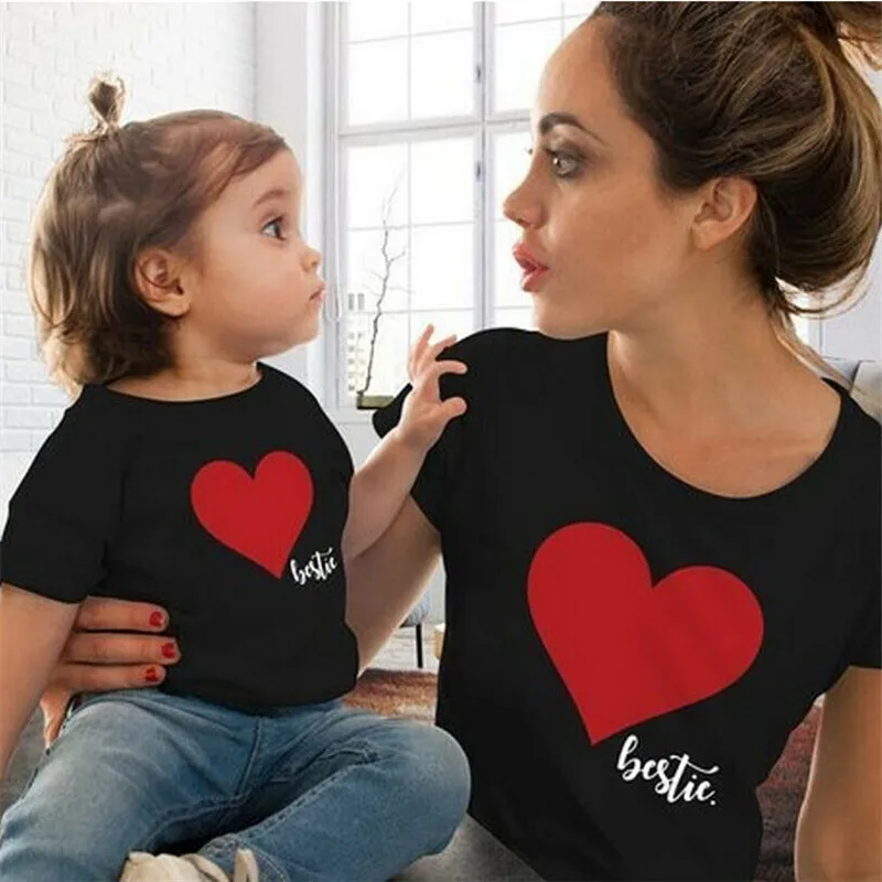 Family Matching Tees Mother And Daughter T-shirt Mommy and Me Clothes Heart Printed Cotton T-Shirt Cute Tops Lovely Family Look
Family Matching Tees Mother And Daughter T-shirt Mommy and Me Clothes Heart Printed Cotton T-Shirt Cute Tops Lovely Family Look