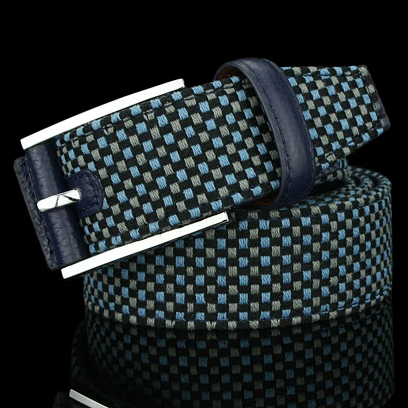 Casual pin buckle men Canvas belt young men cowboy classic Blue Knitted pattern Waistband fashion corset belt Ceinture Homme
Casual pin buckle men Canvas belt young men cowboy classic Blue Knitted pattern Waistband fashion corset belt Ceinture Homme