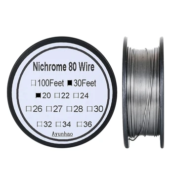 Nichrome 80 Wire 20 Gauge AWG Stainless Steel Resistance Wire 0.8 MM 30ft Use High Temperature Resistance /Long Life Heating
Nichrome 80 Wire 20 Gauge AWG Stainless Steel Resistance Wire 0.8 MM 30ft Use High Temperature Resistance /Long Life Heating