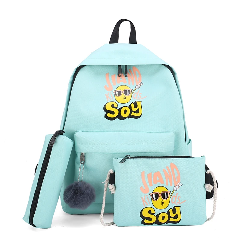 4 Color Casual High Capacity Bolsa Printing School Backpack for Teenage Girl Canvas Bag Mochila Escolar With Hairball 3 pcs/set
4 Color Casual High Capacity Bolsa Printing School Backpack for Teenage Girl Canvas Bag Mochila Escolar With Hairball 3 pcs/set
