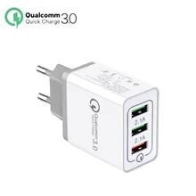 3 cargador rápido USB 3,0 para iPhone 7 8 Plus X XR XS Max para cargador de pared Samsung S8 S9 note 8 9 para Xiaomi mi 8 cargador de teléfono(China)