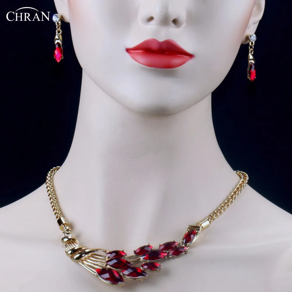 CHRAN Gold Color Resin Crystal Wedding Jewelry Set Promotion Fashion Women Bridal Jewelry Accessories
CHRAN Gold Color Resin Crystal Wedding Jewelry Set Promotion Fashion Women Bridal Jewelry Accessories