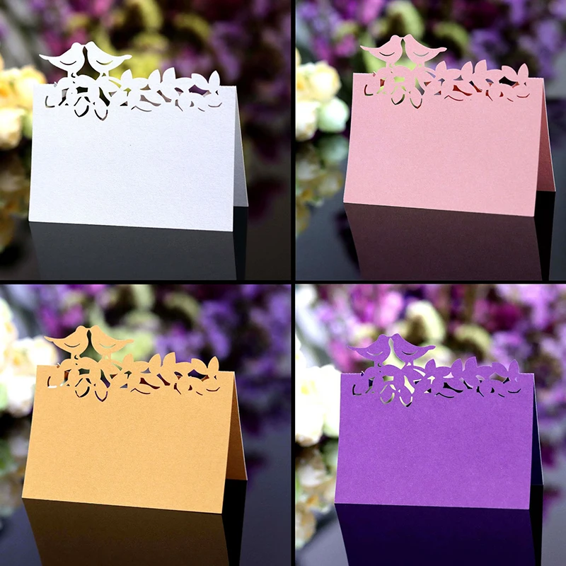 50pcs Laser Cut Table Name Place Card Cute small Bird Guest Message Setting Card Wedding Event Christmas Party Favor Decorations
50pcs Laser Cut Table Name Place Card Cute small Bird Guest Message Setting Card Wedding Event Christmas Party Favor Decorations