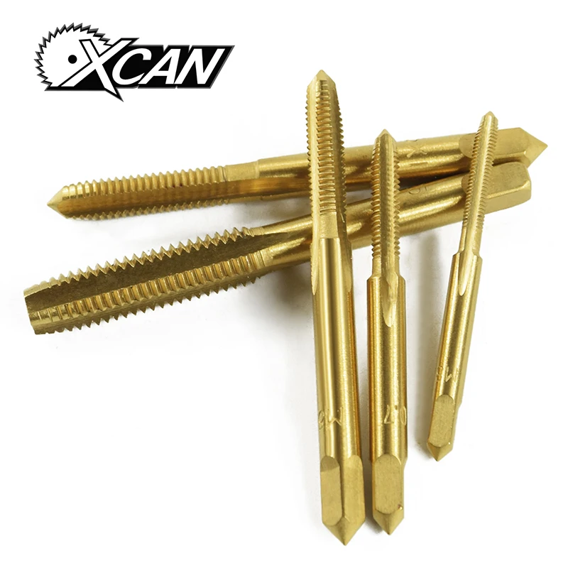 XCAN 5pcs M3 M4 M5 M6 M8 Titanium Coating Metric Thread Tap HSS Hand Screw Thread Metric Plug Tap Screw Taps
XCAN 5pcs M3 M4 M5 M6 M8 Titanium Coating Metric Thread Tap HSS Hand Screw Thread Metric Plug Tap Screw Taps