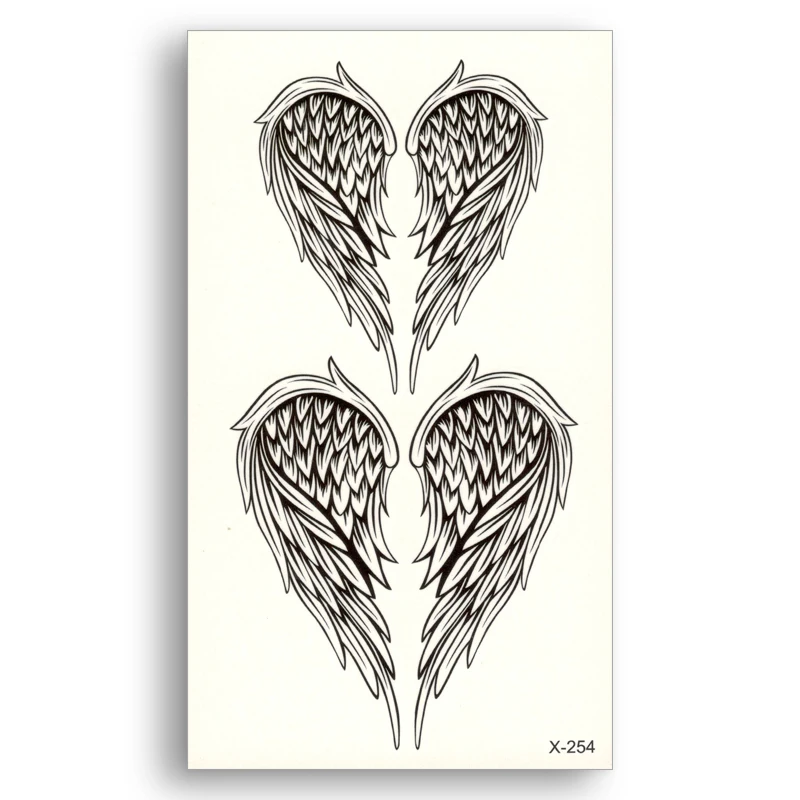 2PCS Wings Tattoo Sticker Water Transfer Fake tattoo Disposable Waterproof Temporary Stickers beauty Cool Body Art Beauty Makeup
2PCS Wings Tattoo Sticker Water Transfer Fake tattoo Disposable Waterproof Temporary Stickers beauty Cool Body Art Beauty Makeup