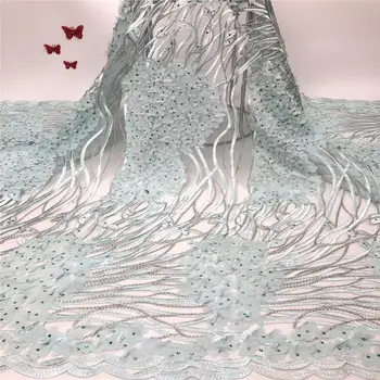 2019 latest 3D floral lace fabric high quality beaded light green African fabric wedding dress French tulle lace
2019 latest 3D floral lace fabric high quality beaded light green African fabric wedding dress French tulle lace