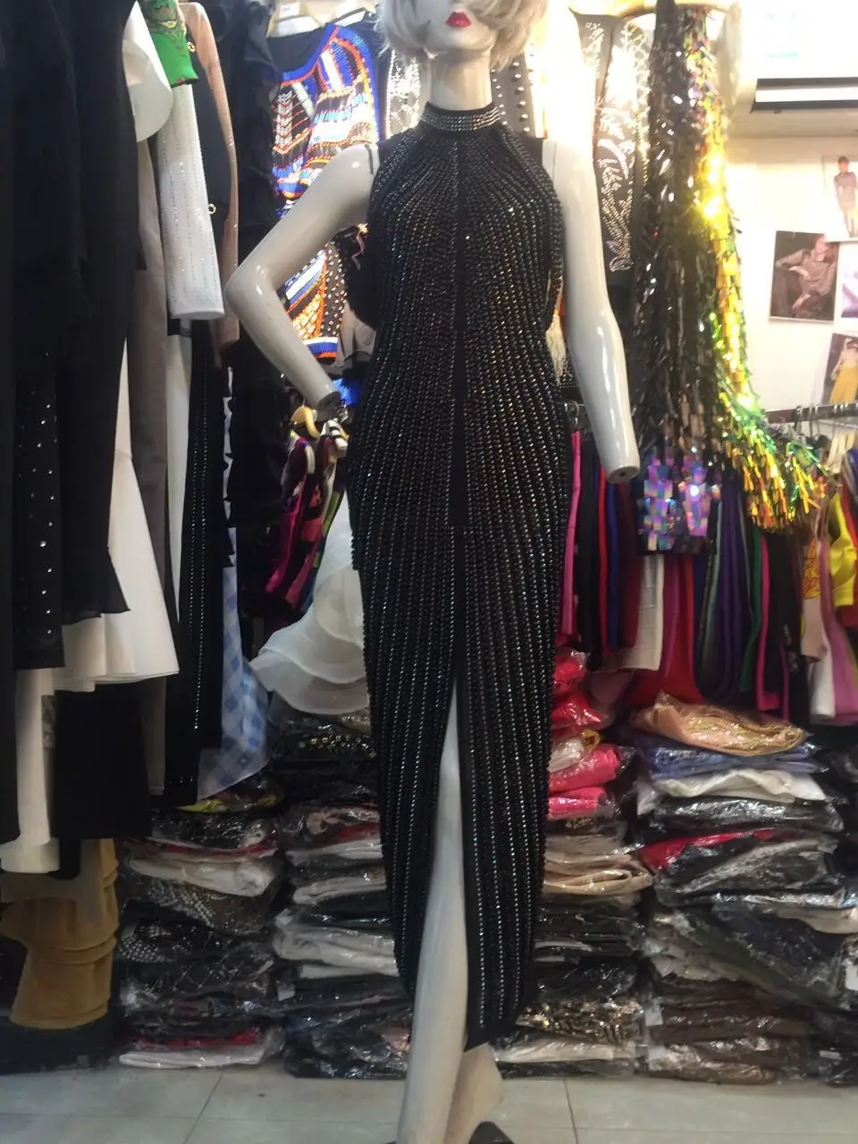 Top Quality Sexy Women Dress Black Pink Solid Beading Split Long Dress Evening Party Dress HL
Top Quality Sexy Women Dress Black Pink Solid Beading Split Long Dress Evening Party Dress HL