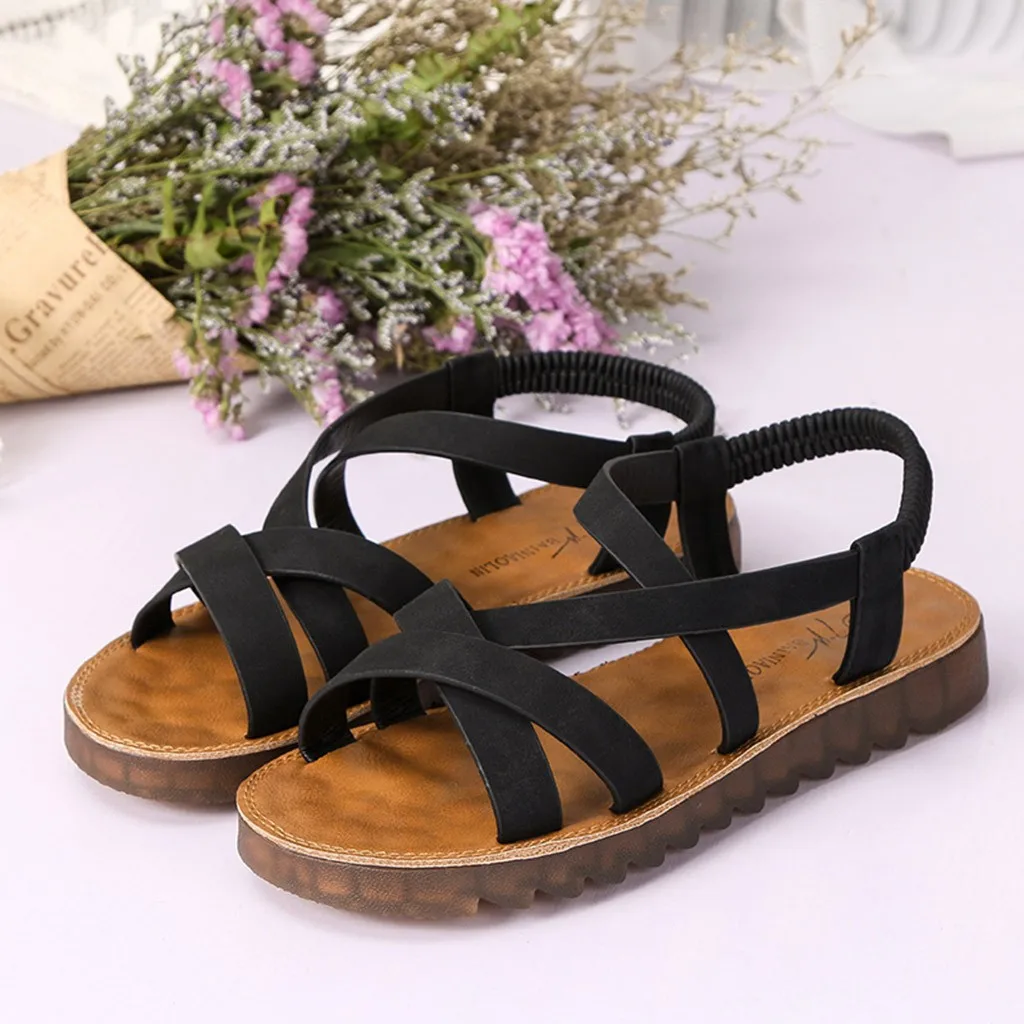 women shoes Roma Soft Flat Sandals Pregnant Student Round Toe sandals shoes woman sandalias mujer 2019
women shoes Roma Soft Flat Sandals Pregnant Student Round Toe sandals shoes woman sandalias mujer 2019