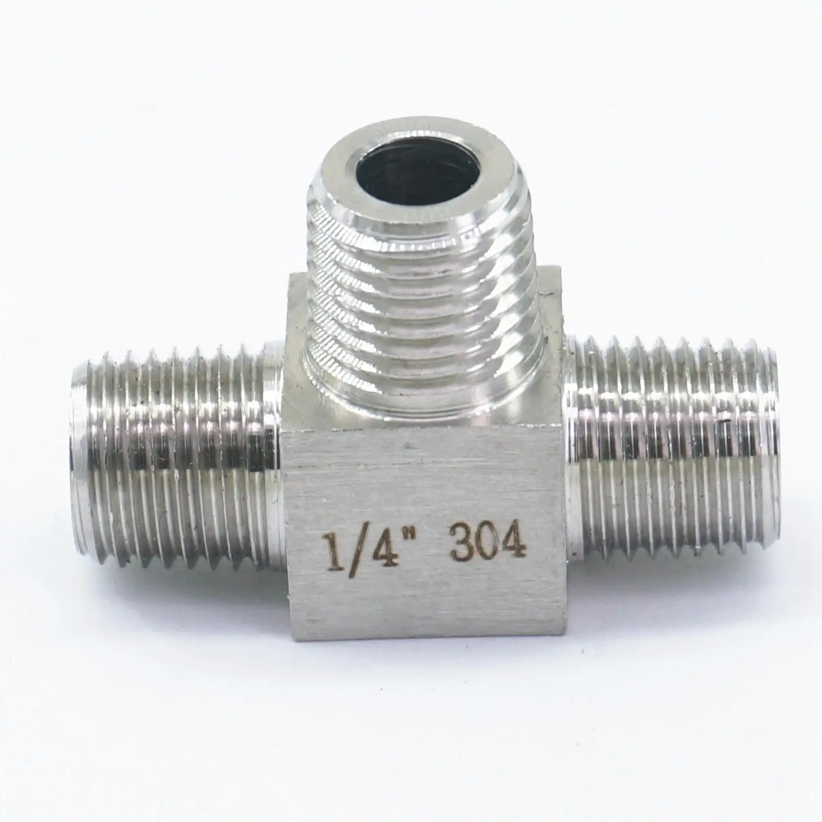Equal 1/4" BSPT male Threaded Tee 3 Way 304 Stainless Steel Pipe Fitting Connector Adapter Max Pressure 2.5 Mpa
Equal 1/4" BSPT male Threaded Tee 3 Way 304 Stainless Steel Pipe Fitting Connector Adapter Max Pressure 2.5 Mpa