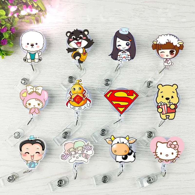 New Arrival 1 Piece Top Quality Retractable Nurse Badge Reel Cute Cartoon Dog Bear Melody cat Students ID Card Badge Holder
New Arrival 1 Piece Top Quality Retractable Nurse Badge Reel Cute Cartoon Dog Bear Melody cat Students ID Card Badge Holder