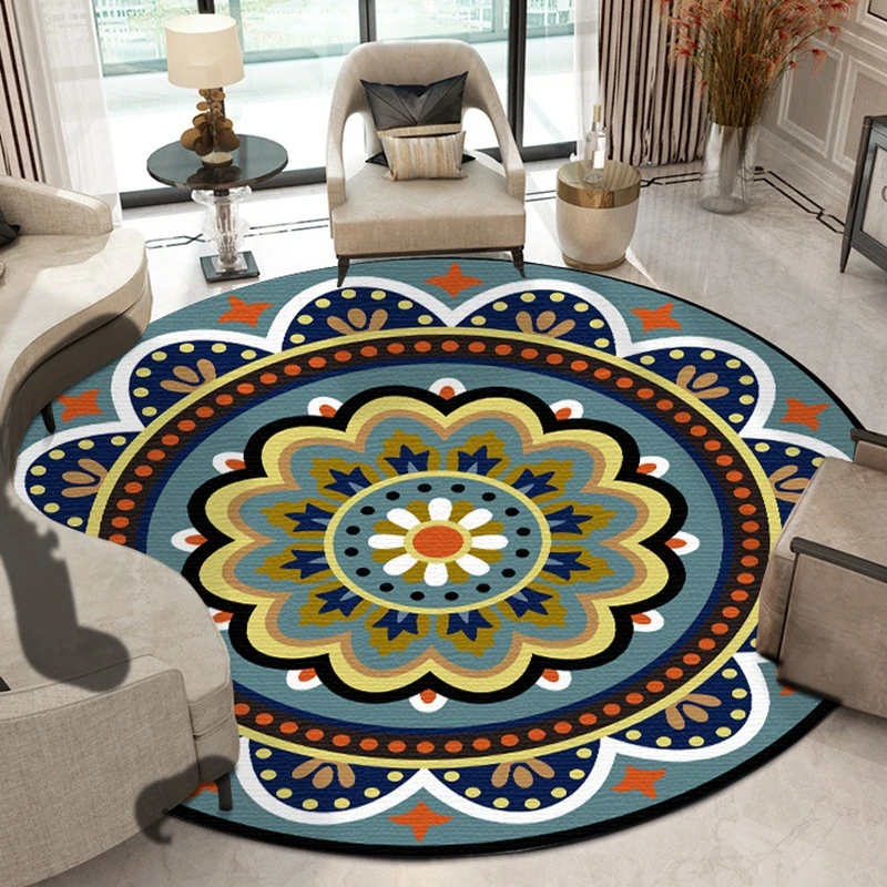 Ethnic Style Mandala Flower Round Carpet and Rug for Living Room Anti-Slip Floor Mat Chair Sofa Kids Room Play Game Decor Tapete
Ethnic Style Mandala Flower Round Carpet and Rug for Living Room Anti-Slip Floor Mat Chair Sofa Kids Room Play Game Decor Tapete