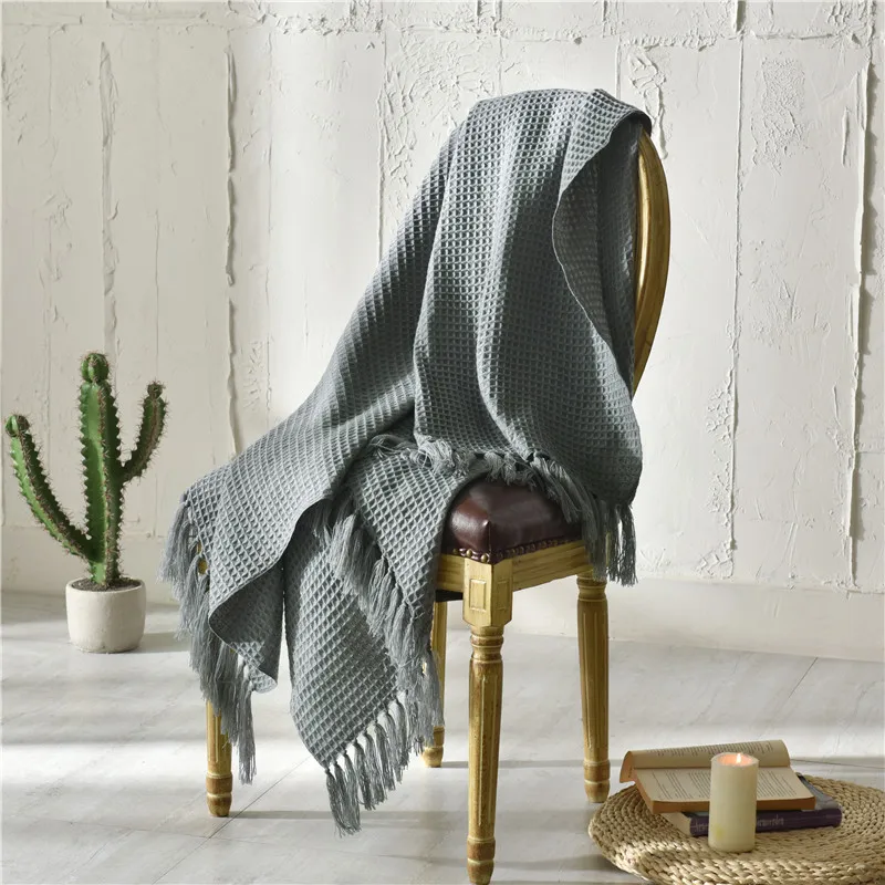 Waffle Weave solid Thermal Blanket All Season travel Blankets Perfect for Bed Home Decor summer knitted quilt
Waffle Weave solid Thermal Blanket All Season travel Blankets Perfect for Bed Home Decor summer knitted quilt