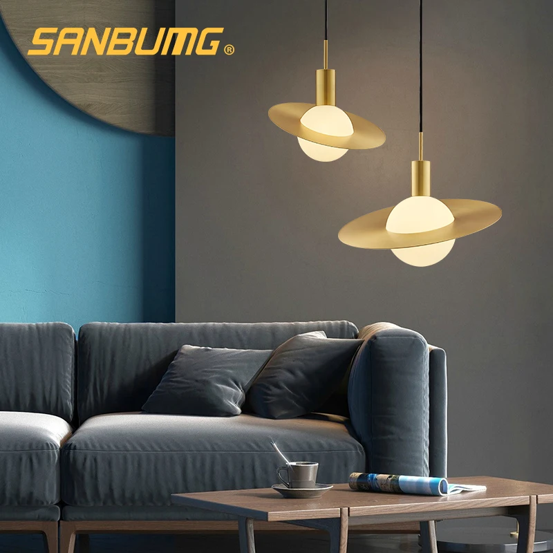 SANBUGM Nordic Modern Creative Planet Pendant Lights Copper For Living Room Bedside Corridor Dinning Bar Coffee Shop Lighting
SANBUGM Nordic Modern Creative Planet Pendant Lights Copper For Living Room Bedside Corridor Dinning Bar Coffee Shop Lighting