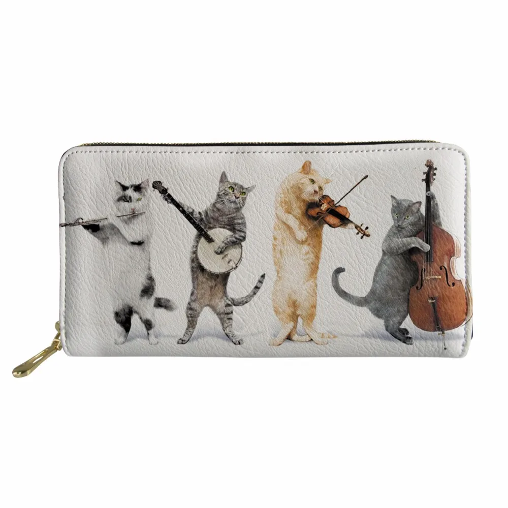 NOISYDESIGNS Kawaii Cartoon Cat Music Note Pateern Zipper Wallet Multifunction Long PU Leather Female Card Bag Purse
NOISYDESIGNS Kawaii Cartoon Cat Music Note Pateern Zipper Wallet Multifunction Long PU Leather Female Card Bag Purse