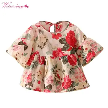 WEIXINBUY Baby Kids Girls Dress Retro Floral Blouse Flare Sleeve O-neck Tops Shirt Party Ruffles Blouses
WEIXINBUY Baby Kids Girls Dress Retro Floral Blouse Flare Sleeve O-neck Tops Shirt Party Ruffles Blouses