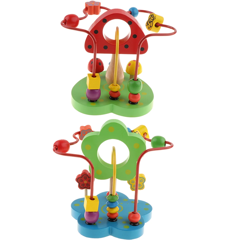 Mini Wooden Bead Maze Toy for Toddlers Early Development Education