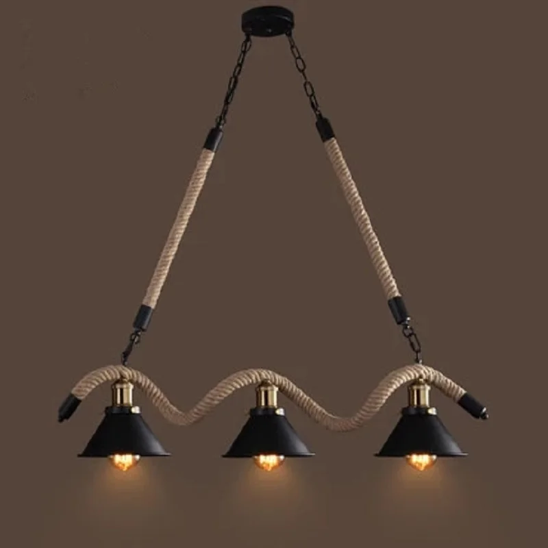 Hemp Rope Chandelier Lighting Industrial Wind Restoring Ancient Ways Hanging Lamp Luminaire Industriel Lamparas Lustre Lighting
Hemp Rope Chandelier Lighting Industrial Wind Restoring Ancient Ways Hanging Lamp Luminaire Industriel Lamparas Lustre Lighting