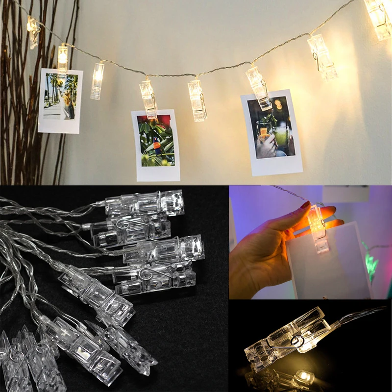 Photo Clip Holder LED String lights Battery Powered 1.5M 3M 4.5M For Christmas New Year Party Wedding Home Decoration
Photo Clip Holder LED String lights Battery Powered 1.5M 3M 4.5M For Christmas New Year Party Wedding Home Decoration