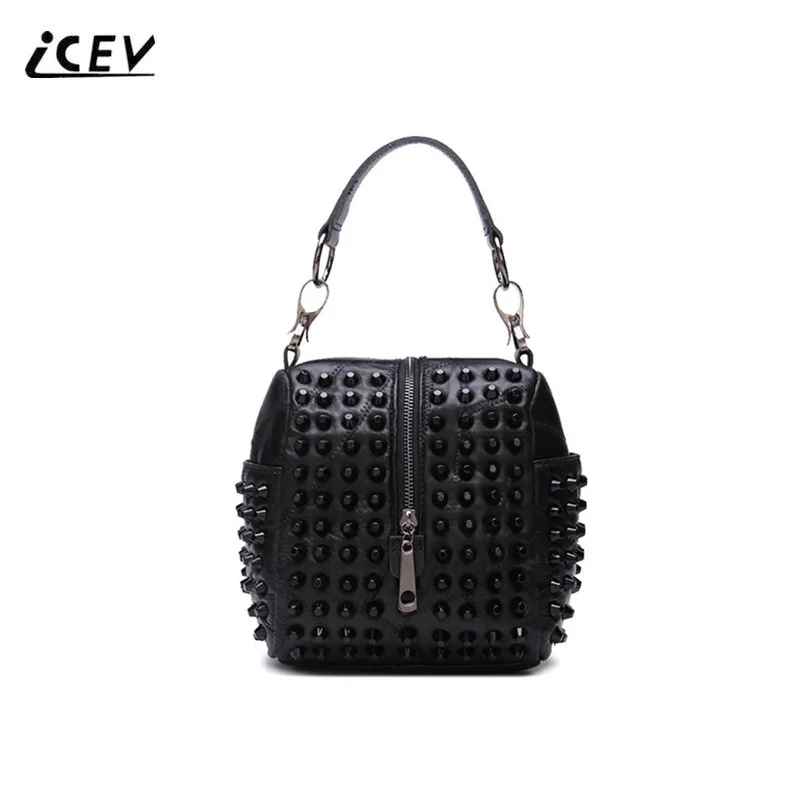 ICEV New Arrival Genuine Leather Handbags Sheepskin Women Leather Handbags Rivets Patchwork Fashion Ladies Top Handle Bag Bolsa
ICEV New Arrival Genuine Leather Handbags Sheepskin Women Leather Handbags Rivets Patchwork Fashion Ladies Top Handle Bag Bolsa