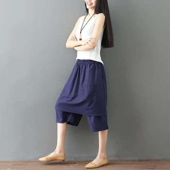 Casual Patchwork Sash Wide Leg Trousers Artistic Loose Pantalon Femme Irregular Harem Pants Streetwear Retro Women's Breeches
Casual Patchwork Sash Wide Leg Trousers Artistic Loose Pantalon Femme Irregular Harem Pants Streetwear Retro Women's Breeches