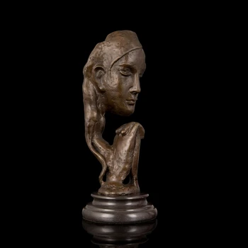 Crafts Copper Modern Art brass Sculpture Figurine Gifts Antiques vintage Abstract Face Shape Statue Prayer women Girl By Rodin
Crafts Copper Modern Art brass Sculpture Figurine Gifts Antiques vintage Abstract Face Shape Statue Prayer women Girl By Rodin