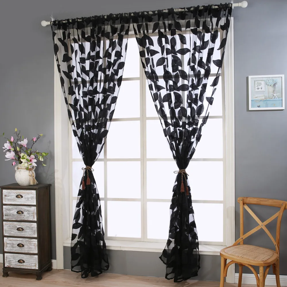 2pcs Leaf Tulle Door Window Curtain Drape Panel Sheer Scarf Valances curtains for living room
2pcs Leaf Tulle Door Window Curtain Drape Panel Sheer Scarf Valances curtains for living room