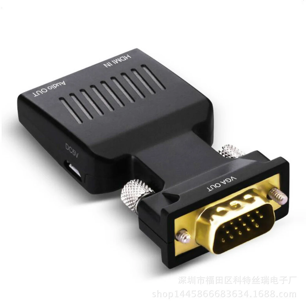 1080P видео конвертер VGA папа к HDMI Женский с аудио кабель питания Поддержка USB
