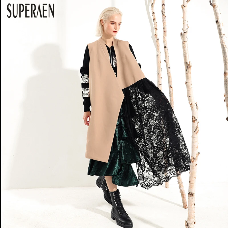 SuperAen V-neck Irregular Stitching Lace Sleeveless Vest Women Summer New 2019 Ladies Vest Europe Print Women Clothing
SuperAen V-neck Irregular Stitching Lace Sleeveless Vest Women Summer New 2019 Ladies Vest Europe Print Women Clothing