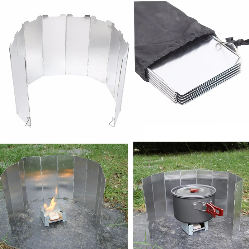 Outdoor 10 plates Fold Camping Cooker Gas Stove Wind Shield Screen Foldable Flexible Silver Gas Stove
Outdoor 10 plates Fold Camping Cooker Gas Stove Wind Shield Screen Foldable Flexible Silver Gas Stove