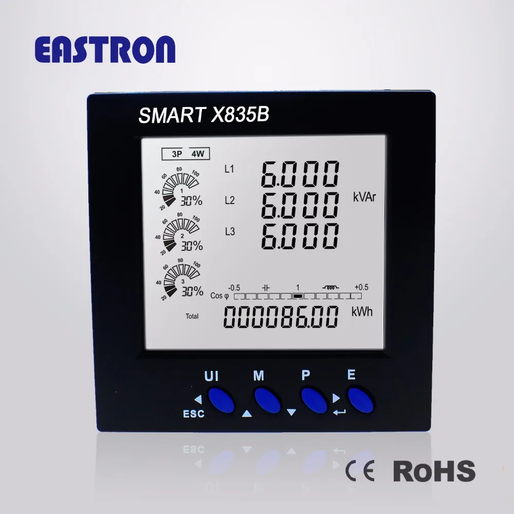SMART X835B, 4-20mA Output Three Phase 96*96mm Multi-function Smart Power Meter Panel Mounted Energy Meter, 1/5A CT connect
SMART X835B, 4-20mA Output Three Phase 96*96mm Multi-function Smart Power Meter Panel Mounted Energy Meter, 1/5A CT connect
