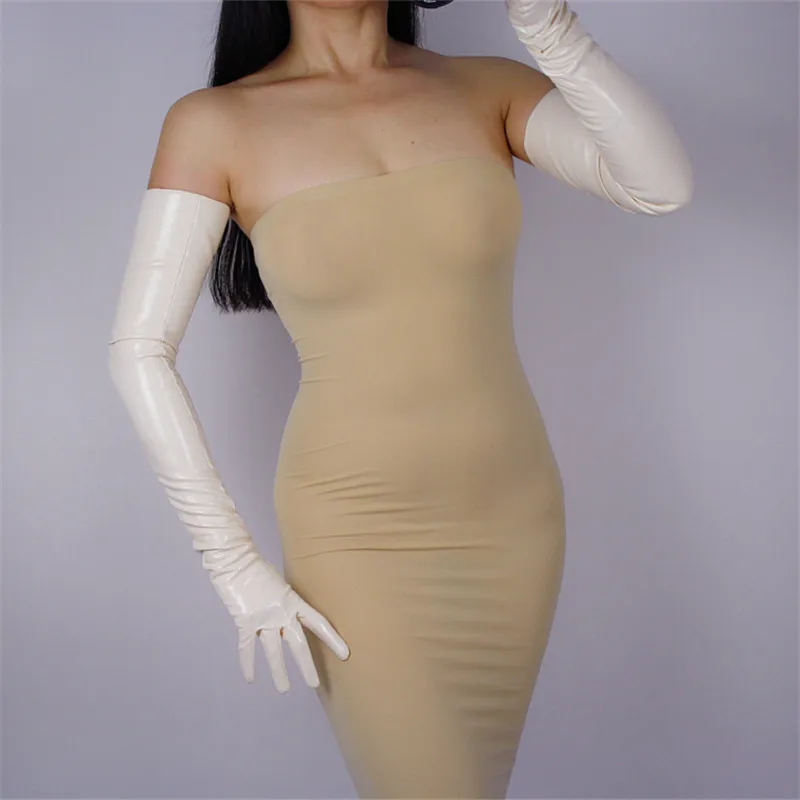 Woman Gloves Bright Leather Patent Leather PU Gloves Female Dance Party Simulation Leather Beige PU Gloves Cosplay P1370-12
Woman Gloves Bright Leather Patent Leather PU Gloves Female Dance Party Simulation Leather Beige PU Gloves Cosplay P1370-12