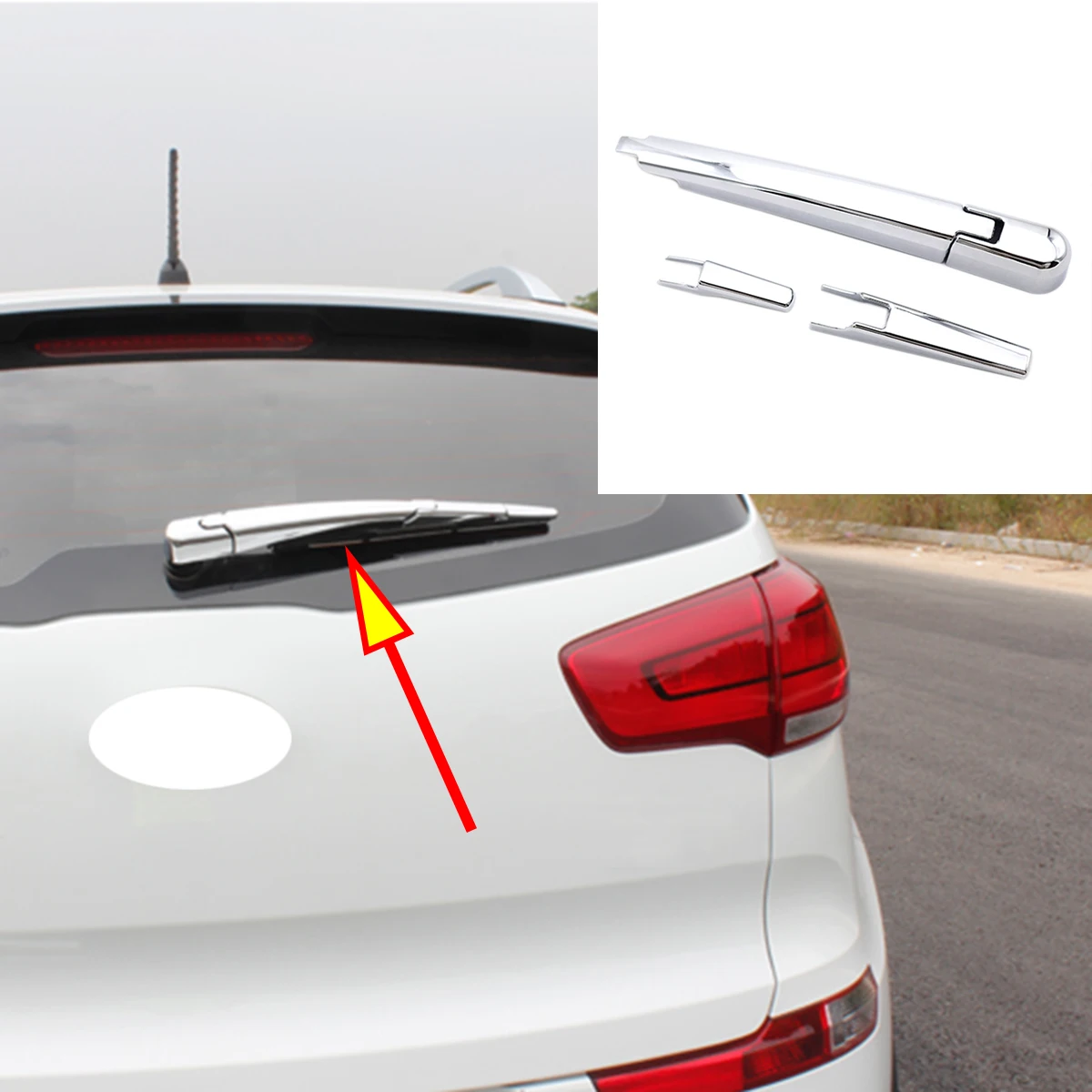 ABS Chrome Car Rear Wiper Protection Cover Rear Window Wiper Nozzle Trim Stickers For KIA Sportage QL 2016 2017 2018 Accessories
ABS Chrome Car Rear Wiper Protection Cover Rear Window Wiper Nozzle Trim Stickers For KIA Sportage QL 2016 2017 2018 Accessories