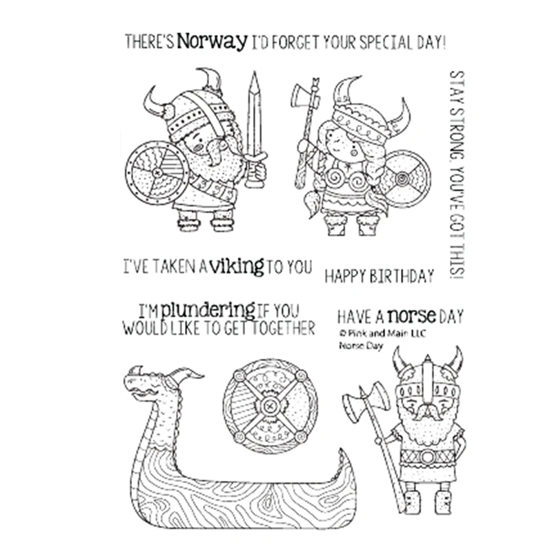Прозрачный силиконовый штамп Norse Day/печать для скрапбукинга DIY/фотоальбома