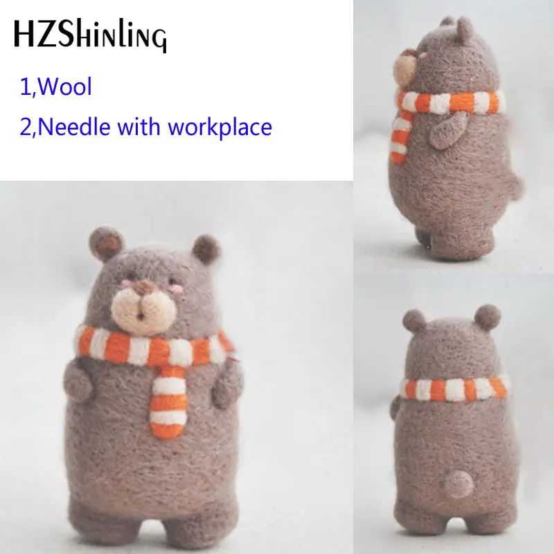 2019 Creative Cute Happy Bear Toy Doll Wool Felt Poked Kitting Non-Finished Handcarft Wool Felting Material Package
2019 Creative Cute Happy Bear Toy Doll Wool Felt Poked Kitting Non-Finished Handcarft Wool Felting Material Package